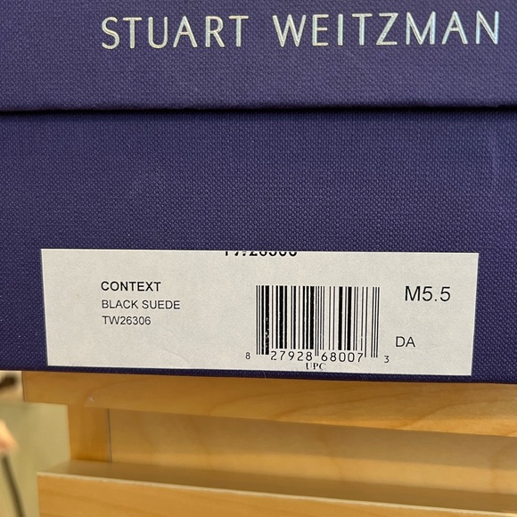 Stuart Weitzman black suede context espadrilles size M5.5 - Picture 4 of 6